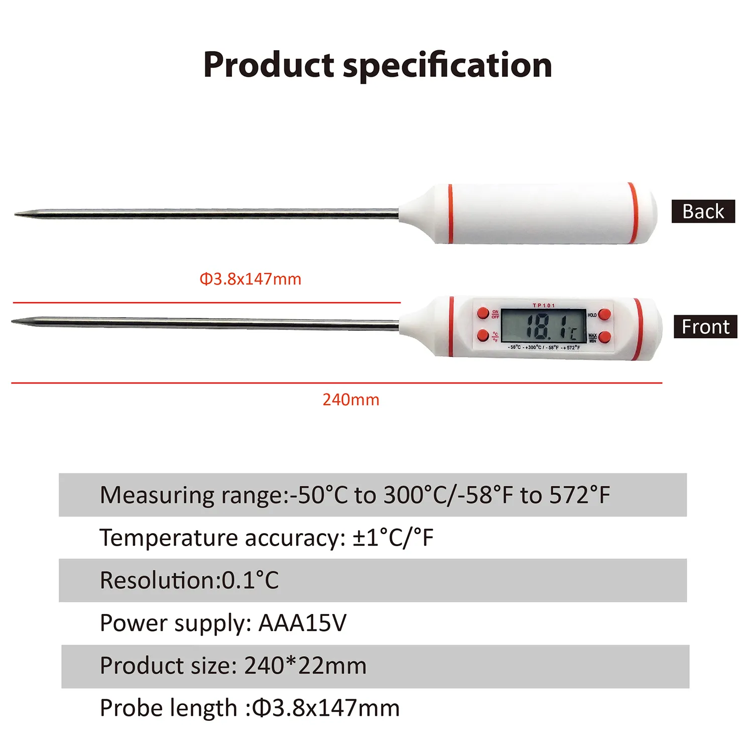 Digital Kitchen Thermometer - Image 3