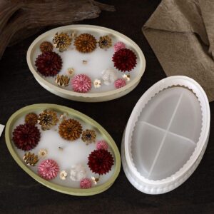 Oval Stripe Storage Tray Silicone Mold