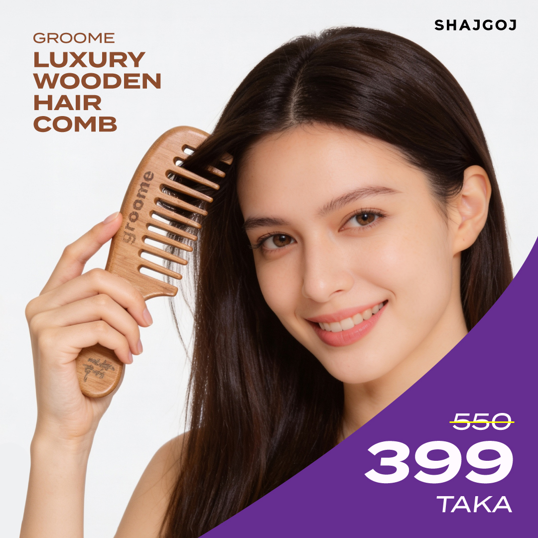 12600-1 Groome Luxury Wooden Hair Comb - Image 1