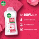 Dettol Body Wash Loofah Free Shower Gel Skincare Rose & Sakura Blossom with 8 Hour Lasting Moisture 250ml - Image 3