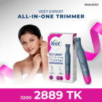 Veet Expert All-in-One Women's Trimmer Full Body, Bikini, Face & Eyebrow Grooming Trimmer Electric Shaver