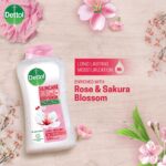 Dettol Body Wash Loofah Free Shower Gel Skincare Rose & Sakura Blossom with 8 Hour Lasting Moisture 250ml - Image 4