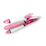 Kemei KM-1291 Professional 3in1 straightener Curler Crimper Iron - Image 2