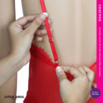 LBT Bold And Crisp Lacy Bodysuit - Red - Image 3