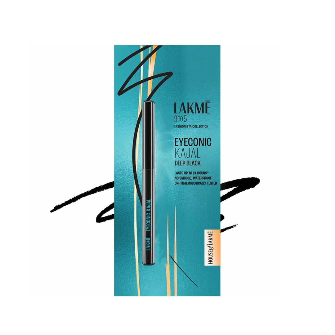Lakme-Eyeconic-Kajal-Deep-Black-2 Lakme Eyeconic Kajal- Deep Black - Image 1