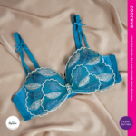 Armela Convertable Butterfly Non Wired Strapless Pushup Bra Set - Sea Green - Image 2