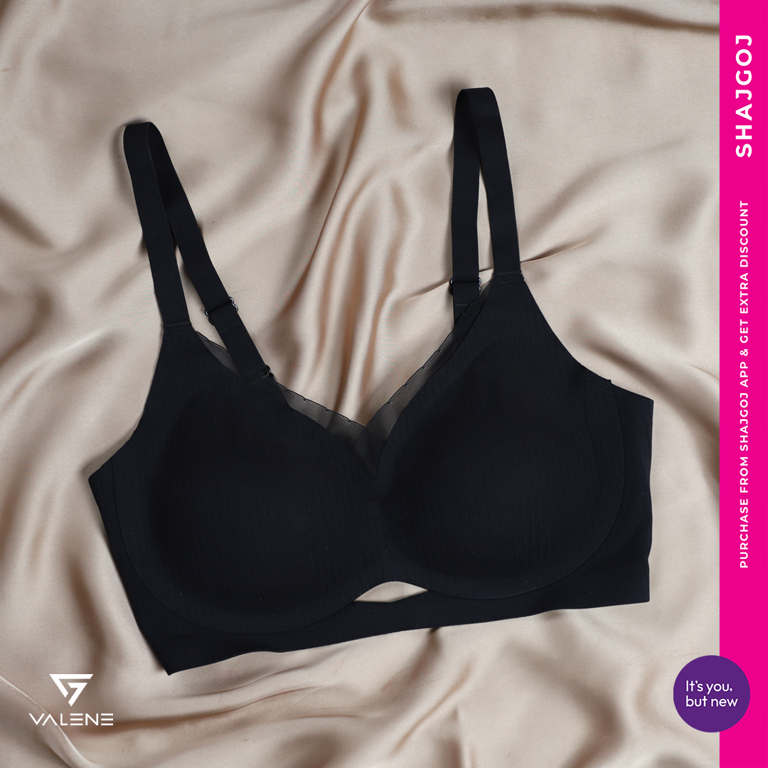 Valene-Super-Comfortable-Premium-Bra-Black-2 Valene Super Comfortable Premium Bra - Black - Image 1