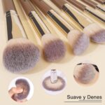 MAANGE Pro Makeup Brush 18pcs - Brown - Image 3