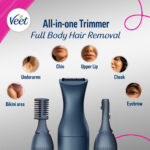 Veet Expert All-in-One Women's Trimmer Full Body, Bikini, Face & Eyebrow Grooming Trimmer Electric Shaver - Image 2